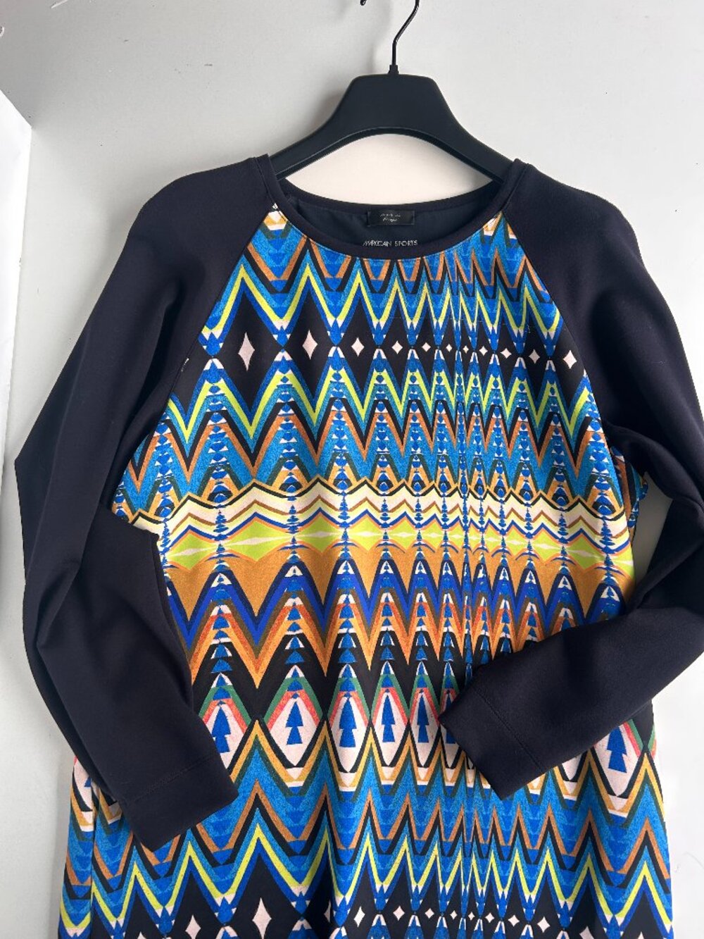 Marc Cain Sports Geometric Print Long Sleeve Dress Size XS